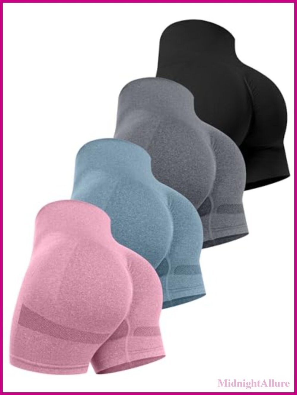 High Waisted Seamless Butt Lifting Workout Shorts